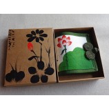 Cheap Elegant Kraft Paper Wallet Gift Box for custom with your logo