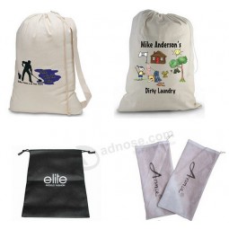 Wholesale custom high quality Logo Printed Drawstring Bags