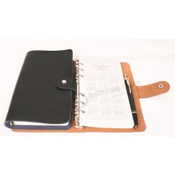 черная замшевая кожаная карманная адресная книга с ручкой для таможни с вашим логотипом
