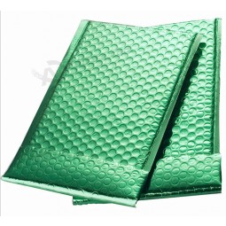 Wholesale custom high quality Metallic Green Bubble Shipping Gift Bags