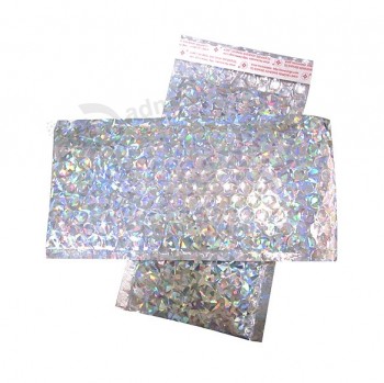 Wholesale custom high quality Glittery Metallic Bubble Packing Bags