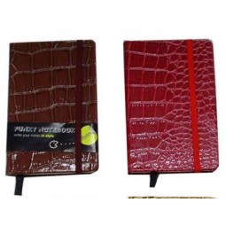 Shining PU Crocodile Leather Cover Minute Book for custom with your logo