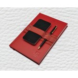 Imitation Leather Notebook with Phone Elastic Holders for custom with your logo