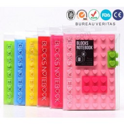 Novel Blocks Silicone Cover Notebook for custom with your logo