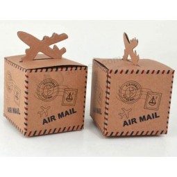 Brown Kraft Paper Printing Air Mail Gift Box for with your logo