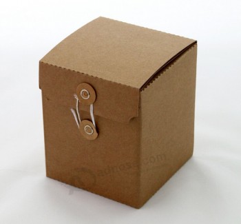 批发定制优质棕色牛皮纸茶叶折叠盒