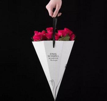 Cône.-Forme iMpression fleurs emballage sAc pour personnalisé avec votre logo