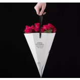 Cone-Shape Printing Flowers Packaging Bag for custom with your logo