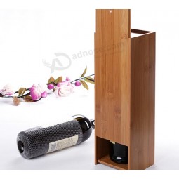 Nature Sliding Lid Bamboo Wine Box for with your logo