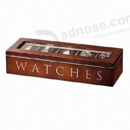 Haut personnalisé-Boîte d'affichage de montres de luXe en bois de luXe de qualité (Wb-030)