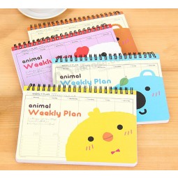 Wholesale custom high quality Printing Weekly Plan Book with Coil Bingding