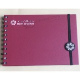 Wholesale custom high quality Bank Customized Plastic Spiral Business Notebook (AC-027)