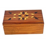 Haut personnalisé-Boîte de rangement en bois d'érable de qualité avec motifs sérigraphiés
