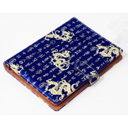 Wholesale custom high quality Ethnic Style Silk Cloth Cover Jotter