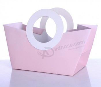 Kreative Färbung Papier Geschenkkorb Tasche für benutzerdefinierte mit Ihrem Logo