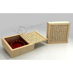 Custom high-quality Honourable Carved Wooden Box for Buddhist Prayer Beads