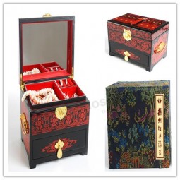 Custom high-quality Lacquer Painting Wedding Wooden Jewelry Box Set