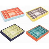 Custom high-quality Colorful Painting Wooden Jewelry Display Trays