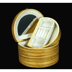 Luxury Wood Grain Paper Jewelry Storage Box for custom with your logo