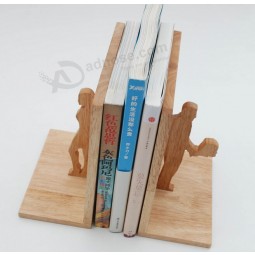 AtAcado personalizado de alta qualidade de caráter forma de madeira bookenDs Para sala de estudo