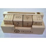 Wholesale custom high quality Novel Combined Wooden Desk Calendar Set