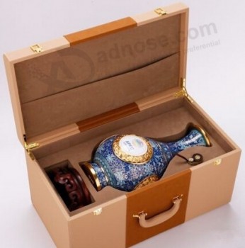 特制的木质礼品盒，用于品牌花瓶，可根据您的标志定制