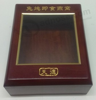 High-End Health Products Wooden Showing Box with Window for custom with your logo