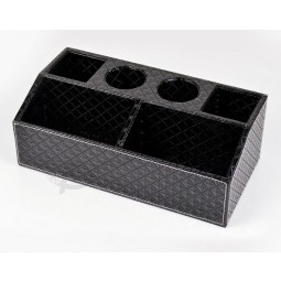 Wholesale custom high quality Functional Black Leather Collecting Box