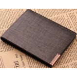 Wholesale custom high quality Luxury Brown Imported Leather Men′s Wallet