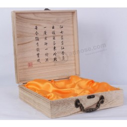 Nature Pine Wooden Storage Box for Equipments for custom with your logo