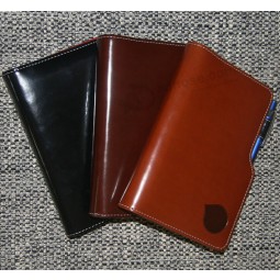 Wholesale custom high quality Glossy PVC Leather Notepads with Pens