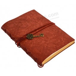 Wholesale custom high quality Retro Brown Cowhide Pocket Travel Notebook