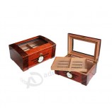 Luxury Wooden Cedar Cigar Box with Humidifier for custom with your logo