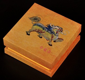 批发定制高-结束木木纹纸覆盖珠宝盒