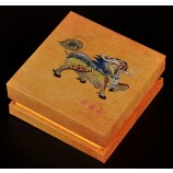 Wholesale custom high-end Wood Grainy Paper Covering Jewel Box