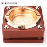 Square Wooden Ashtray with Copper Tray for custom with your logo