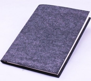 Wholesale custom high quality 2017 New Year Polyester Felt Cover Notebook