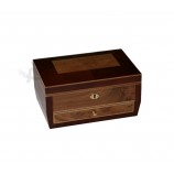 Wholesale custom high-end Dark Wood Jewelry Collection Box