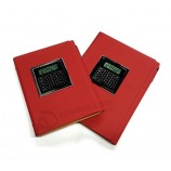 Wholesale custom high quality Red Leather Notebook with Counter and your logo