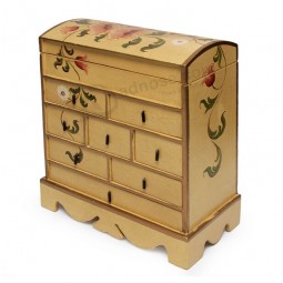 Wholesale custom high-end Natural MDF Painting Jewelry Chest