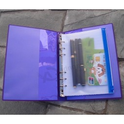 Wholesale custom high quality Purple PVC Cover Notebook
