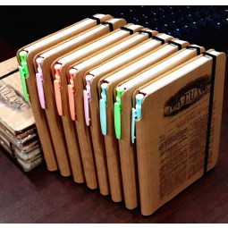 Wholesale custom high quality Nature Hard Kraft Paper Cover Diary
