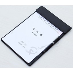 Wholesale custom high quality Black Leather Report Clip