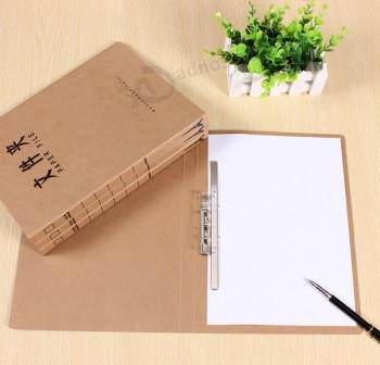Wholesale custom high quality Cheapest Brown Kraft Paper File with Clip