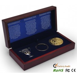 Wholesale custom high-end Commemorative Coins Collection Wooden Box