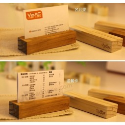 Wholesale custom high quality Nature Wooden Menu Desk Base