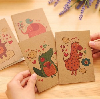 Wholesale custom high quality Cartoon Printing Kraft Paper Cover Exercise Books with your logo