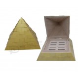 Gouden piramide-Vormige sigarenhumidor voor op maat met uw logo