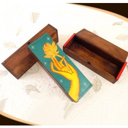 Haut de gamme personnalisé-Fin peinture bouddha produit bois boîte-cadeau