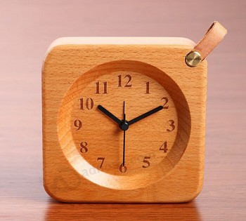 Wholesale custom high-end Novel Nature Wooden Alarm Clock